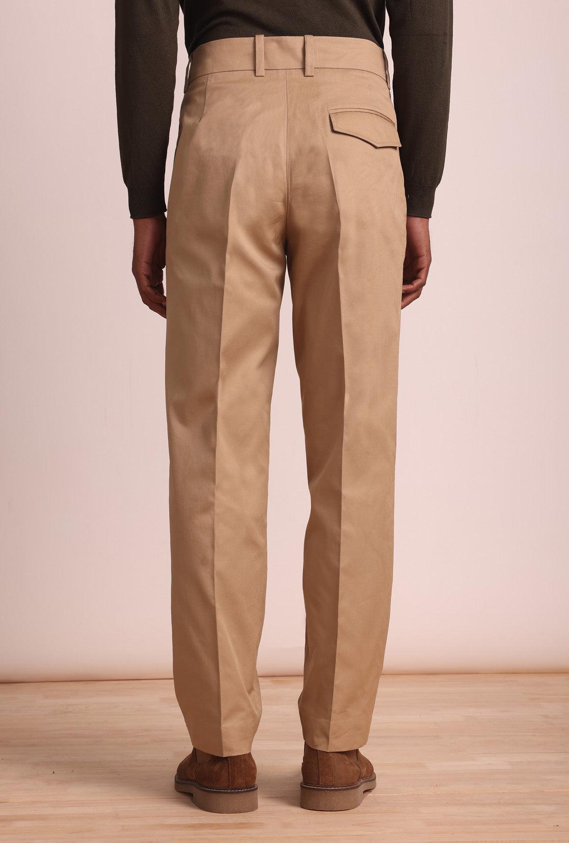 Flannel double pleat trousers | GutteridgeEU | Men's Trousers