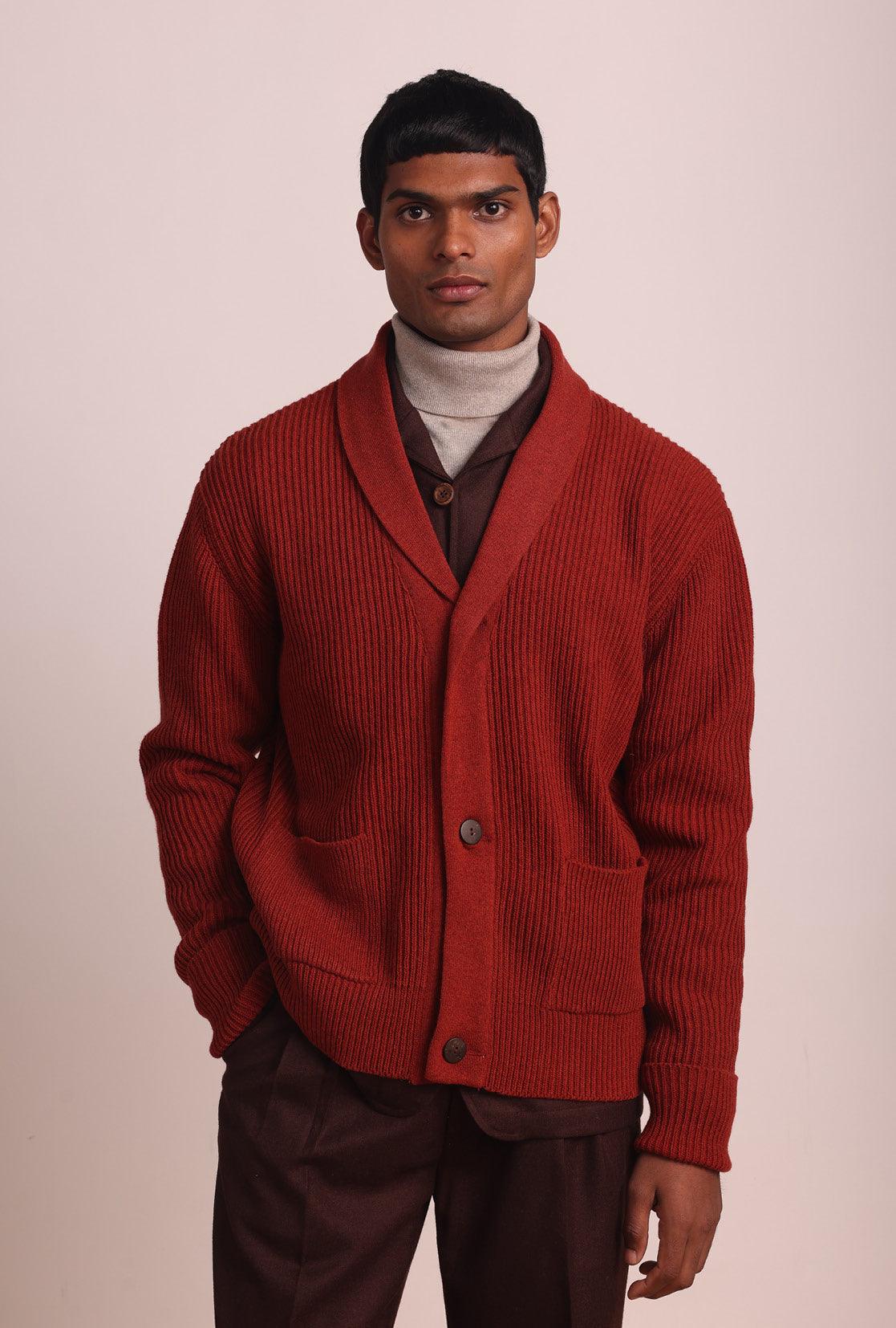 Red hot sale shawl cardigan