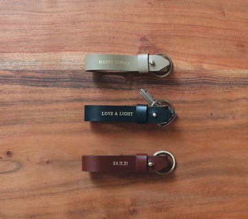 Genuine Leather Keychain Leather Key Holder Belt Key Chain 